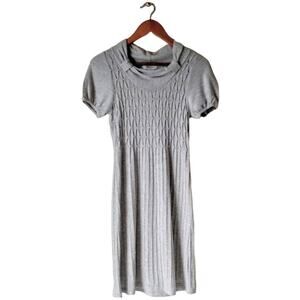 Banana Republic Gray Short Sleeve Sweater Dress Size Small